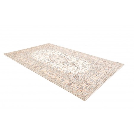 Tappeto Kashan Persia bianco grigio 197x302