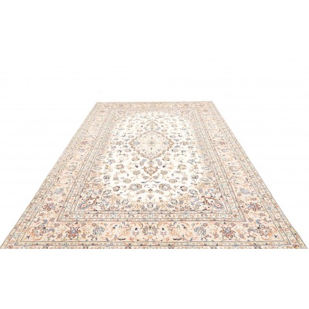 Tappeto Kashan Persia bianco grigio 197x302