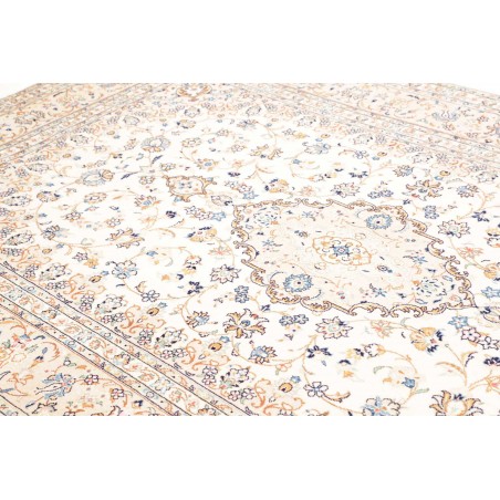 Tappeto Kashan Persia bianco grigio 197x302