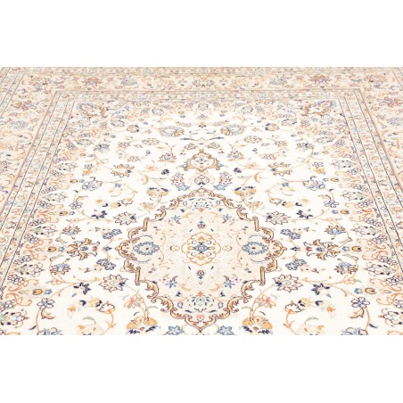 Tappeto Kashan Persia bianco grigio 197x302