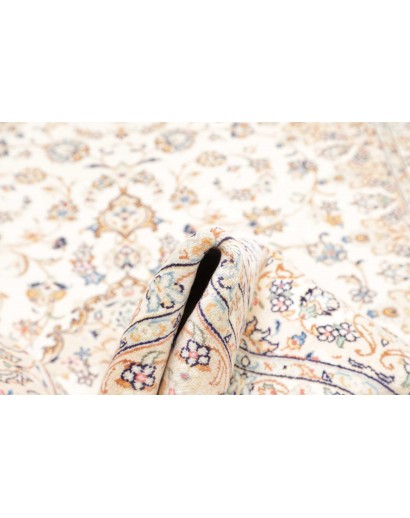 Tappeto Kashan Persia bianco grigio 197x302