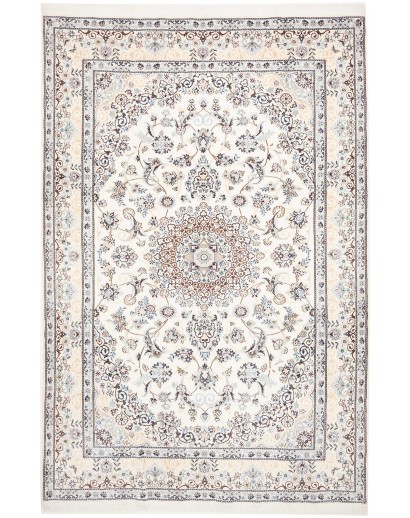 Tappeto Nain 9La Persia bianco grigio 202x306