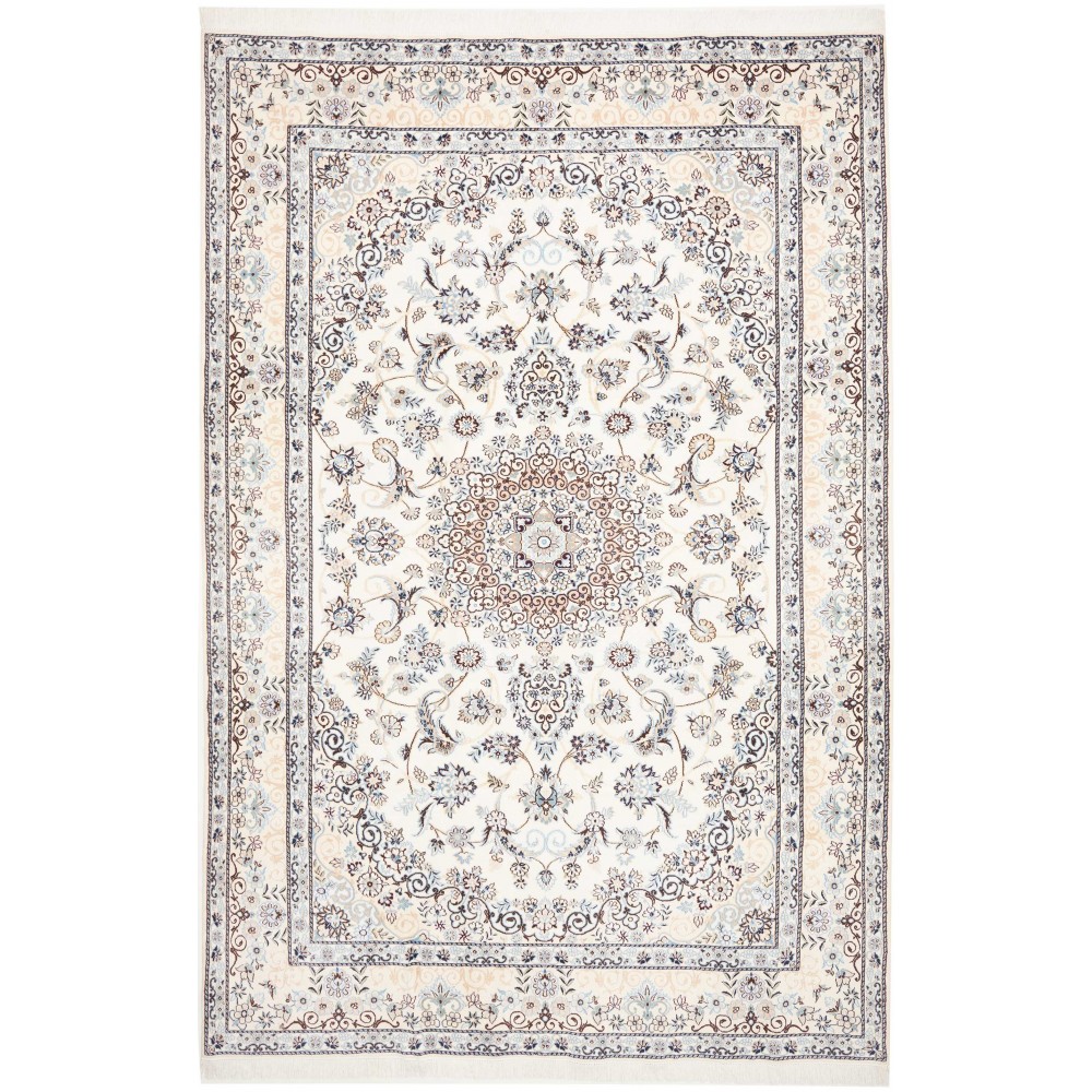 Tappeto Nain 9La Persia bianco grigio 202x306