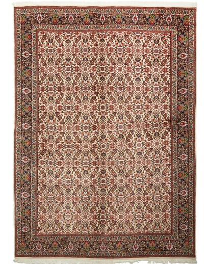 Tappeto Bidjar con seta Persia marrone giallo 178x247