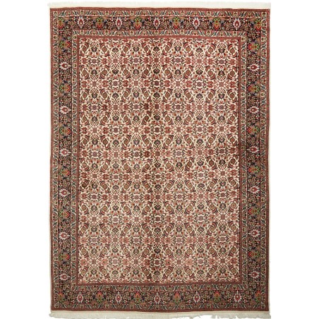 Tappeto Bidjar con seta Persia marrone giallo 178x247
