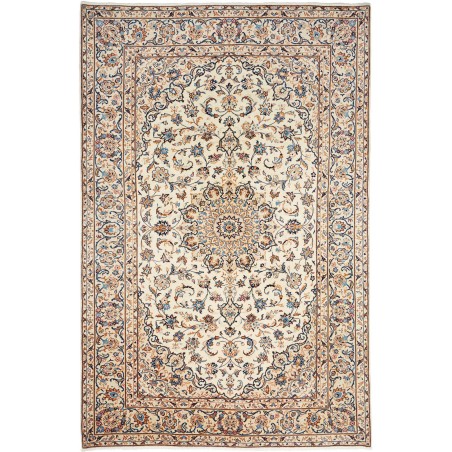 Tappeto Kashan Persia bianco grigio 197x300