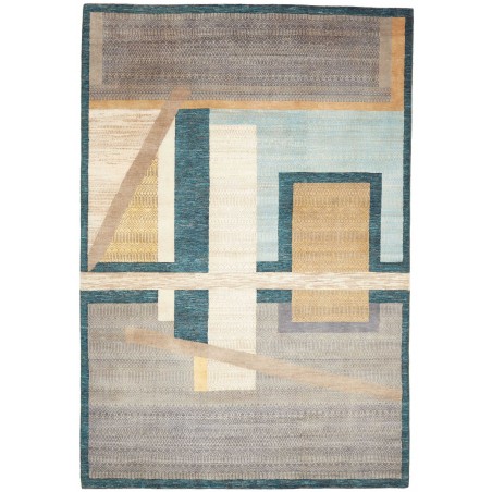 Tappeto Royal Gabbeh Pakistan azzurro grigio 206x300