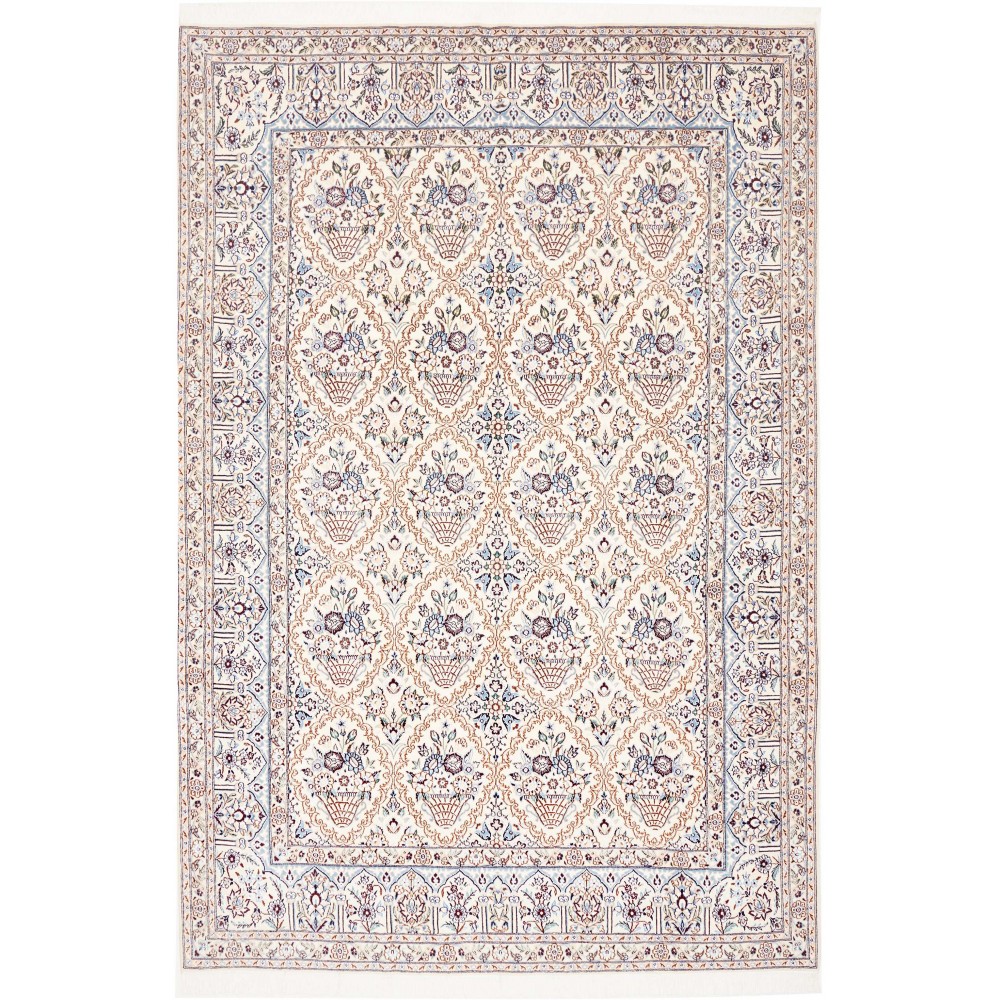 Tappeto Nain 9La Persia bianco grigio 204x302