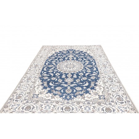 Tappeto Nain Kashmar Persia blu 197x312