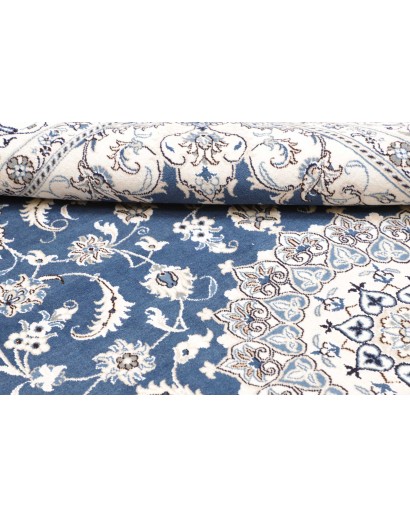 Tappeto Nain Kashmar Persia blu 197x312