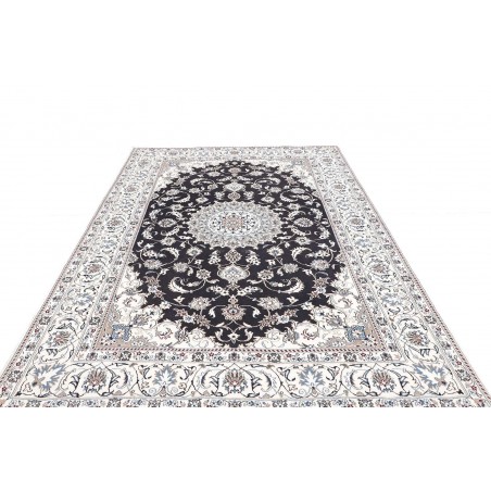 Tappeto Nain Kashmar Persia grigio 198x303