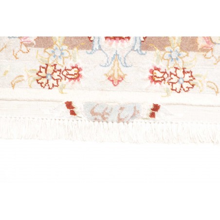 Tappeto Tabriz 50 Raj Persia bianco marrone 149x214