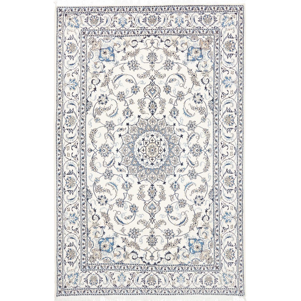 Tappeto Nain Kashmar Persia beige grigio 195x293