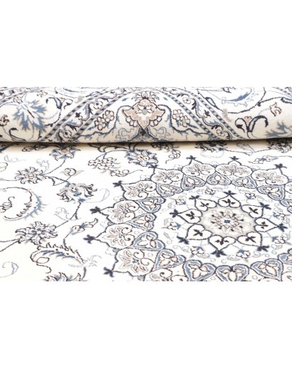 Tappeto Nain Kashmar Persia beige grigio 195x293