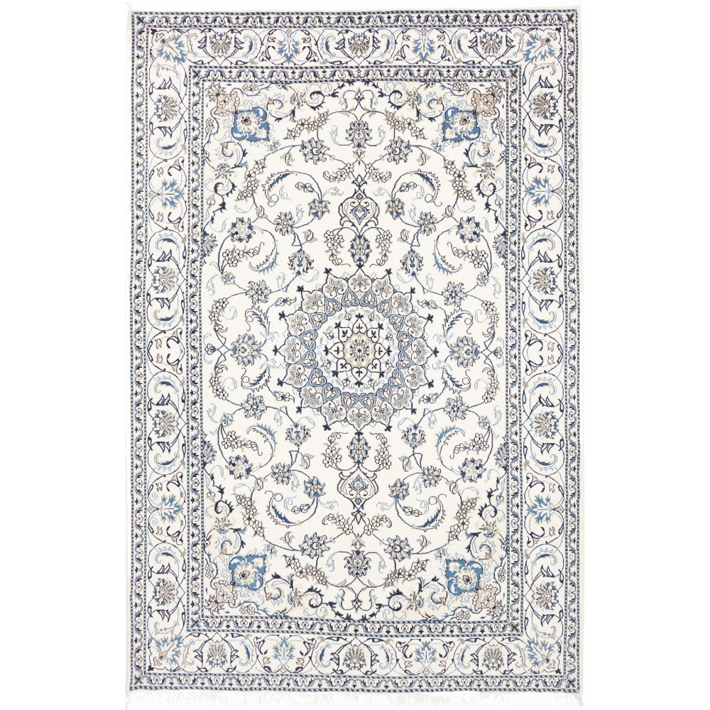 Tappeto Nain Kashmar Persia beige grigio 197x310
