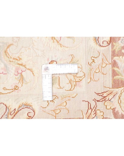 Tappeto Tabriz 50 Raj Persia bianco marrone 149x214