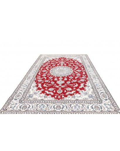 Tappeto Nain Kashmar Persia bianco marrone 198x293
