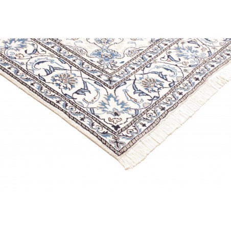 Tappeto Nain Kashmar Persia bianco marrone 198x293