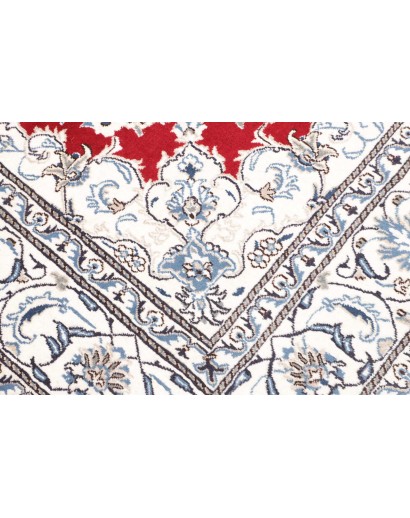 Tappeto Nain Kashmar Persia bianco marrone 198x293
