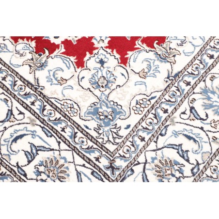 Tappeto Nain Kashmar Persia bianco marrone 198x293