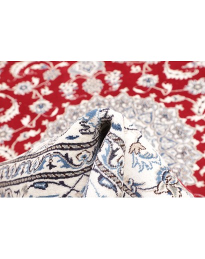 Tappeto Nain Kashmar Persia bianco marrone 198x293