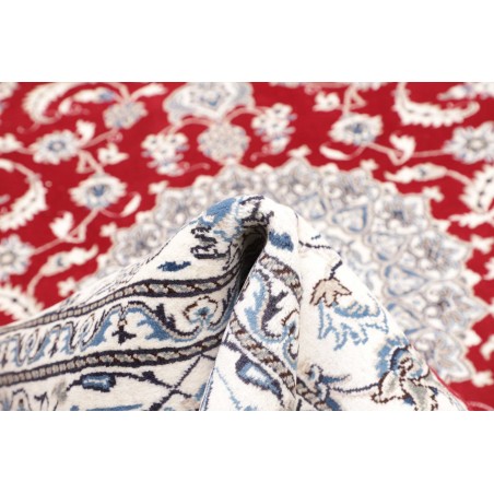 Tappeto Nain Kashmar Persia bianco marrone 198x293