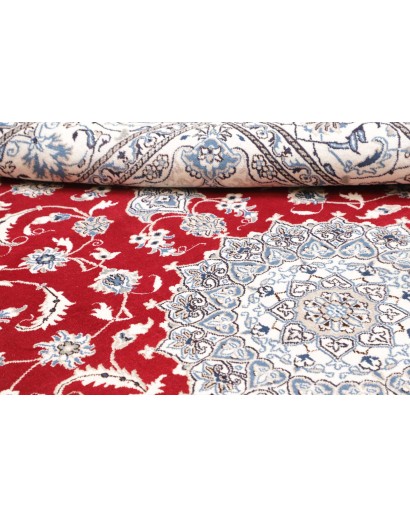Tappeto Nain Kashmar Persia bianco marrone 198x293