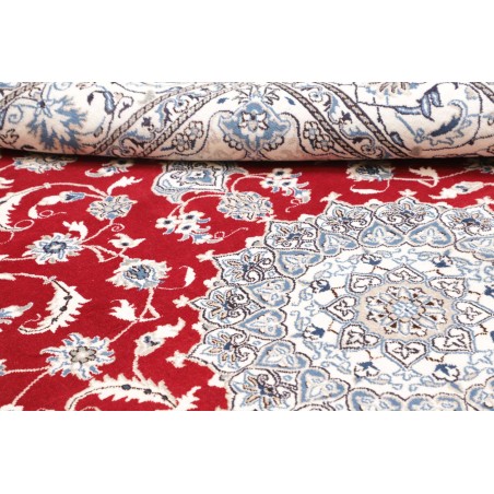 Tappeto Nain Kashmar Persia bianco marrone 198x293
