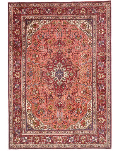 Tappeto Tabriz Persia marrone beige 206x296