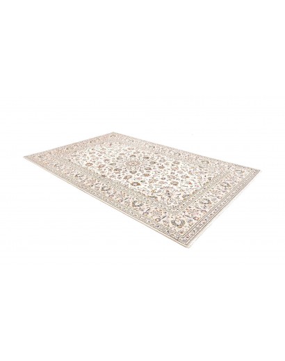 Tappeto Kashan Persia bianco azzurro 194x296