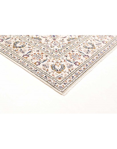 Tappeto Kashan Persia bianco azzurro 194x296