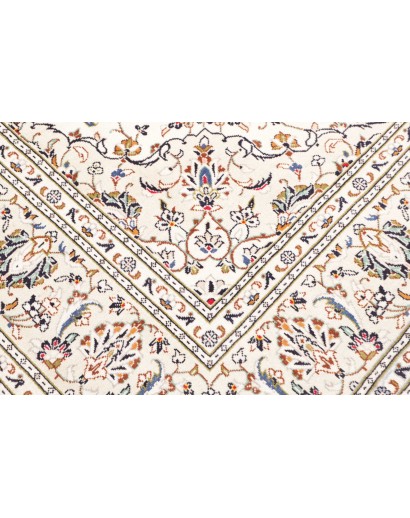 Tappeto Kashan Persia bianco azzurro 194x296