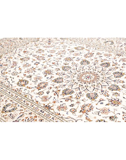 Tappeto Kashan Persia bianco azzurro 194x296