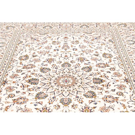 Tappeto Kashan Persia bianco azzurro 194x296
