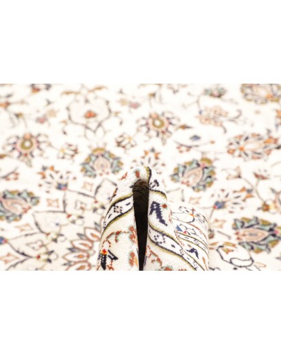 Tappeto Kashan Persia bianco azzurro 194x296