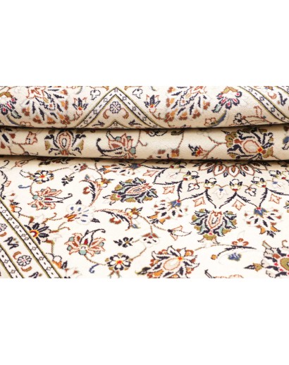 Tappeto Kashan Persia bianco azzurro 194x296