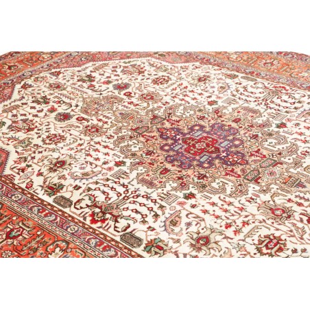 Tappeto Tabriz Persia beige rosso 205x300