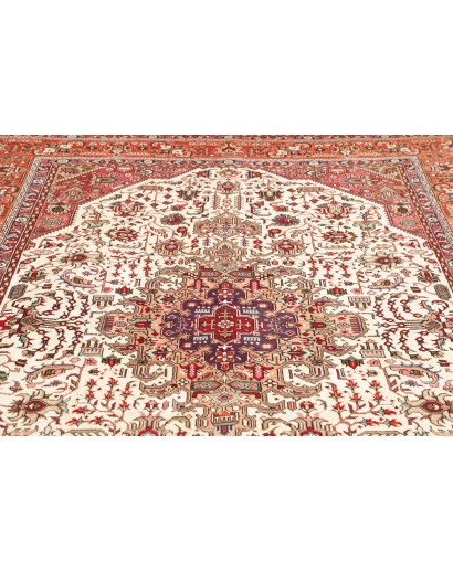 Tappeto Tabriz Persia beige rosso 205x300