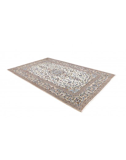 Tappeto Kashan Persia bianco azzurro 200x303