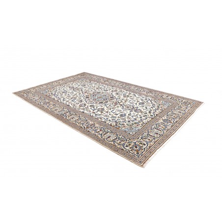Tappeto Kashan Persia bianco azzurro 200x303