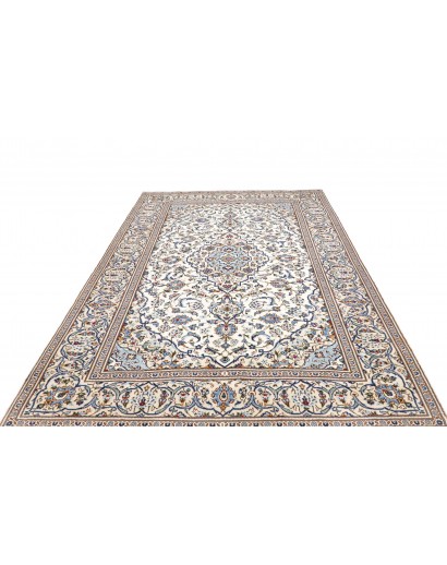 Tappeto Kashan Persia bianco azzurro 200x303