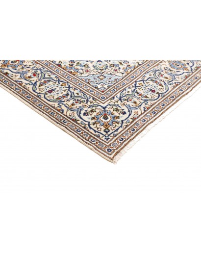 Tappeto Kashan Persia bianco azzurro 200x303