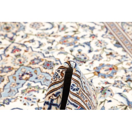 Tappeto Kashan Persia bianco azzurro 200x303