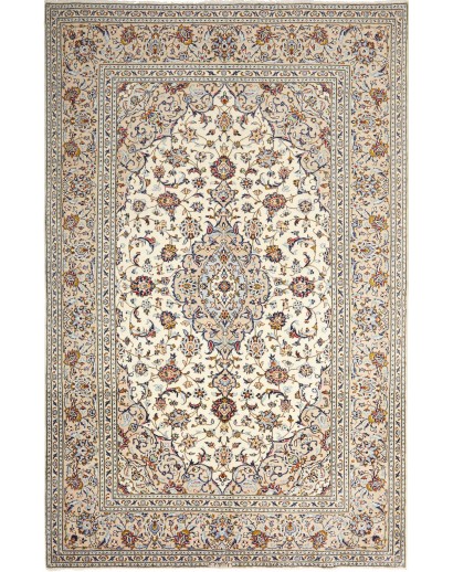 Tappeto Kashan Persia bianco grigio 197x310