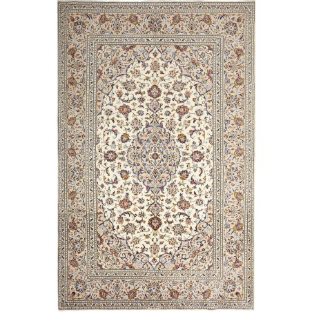 Tappeto Kashan Persia bianco grigio 197x310