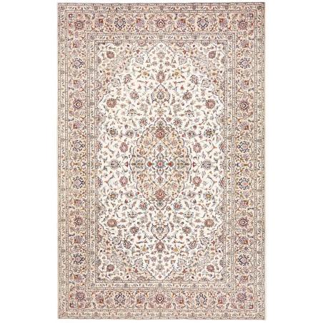 Tappeto Kashan Persia bianco marrone 198x306