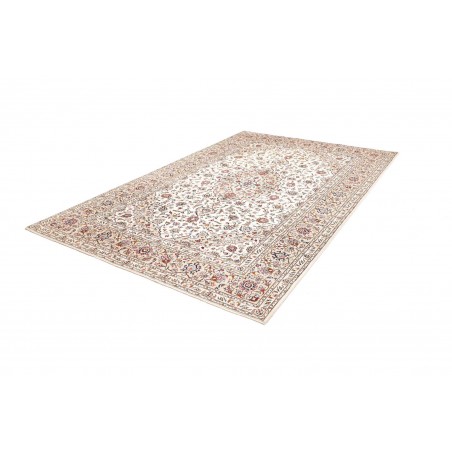 Tappeto Kashan Persia bianco marrone 198x306