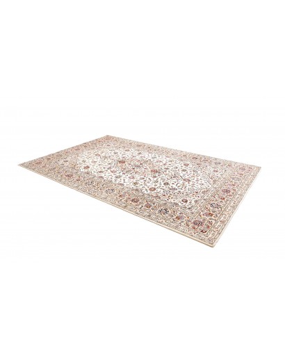 Tappeto Kashan Persia bianco marrone 198x306