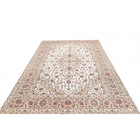 Tappeto Kashan Persia bianco marrone 198x306