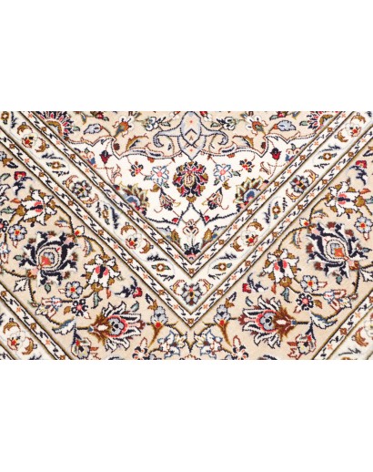 Tappeto Kashan Persia bianco marrone 198x306